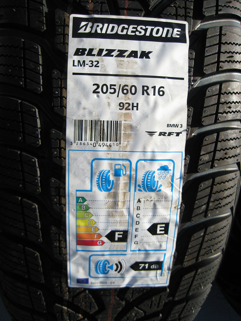 Genuine BMW 16" 3 & 4 Series Steel Alloy Wheel Winter Bridgestone RSC Tyres Set