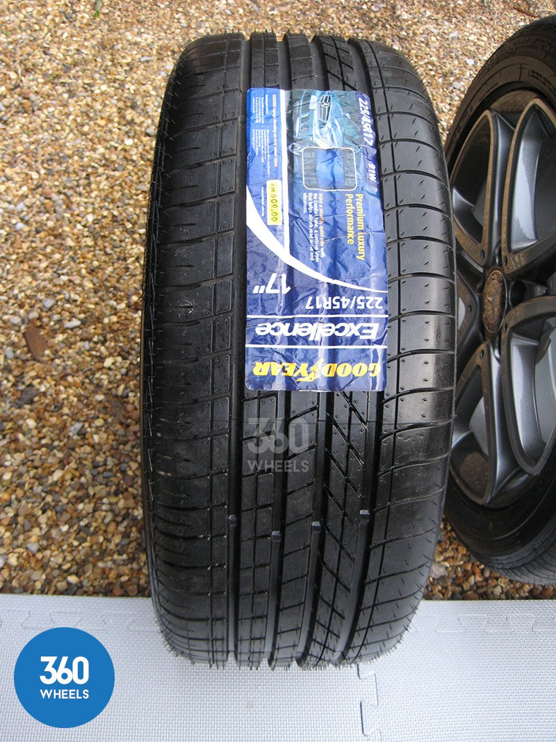 Genuine Mercedes Benz 17" A B CLA Class 5 Twin Spoke Alloy Wheels Goodyear M0 Tyres Cla A2464010302