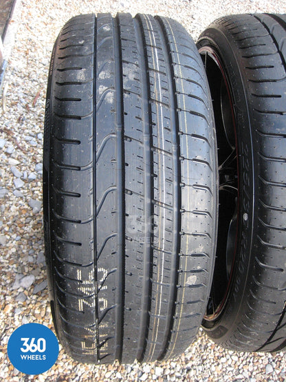 Genuine BMW 20" 361 M Sport Performance 5 Double Spoke Black Red Stripe Alloy Wheels Tyres 36116854611 36116854612