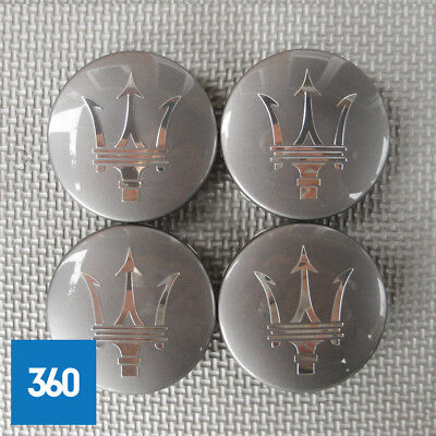 Genuine Maserati Ghibli Quattroporte Centre Caps Wheel Badge Gloss Grey 670018263