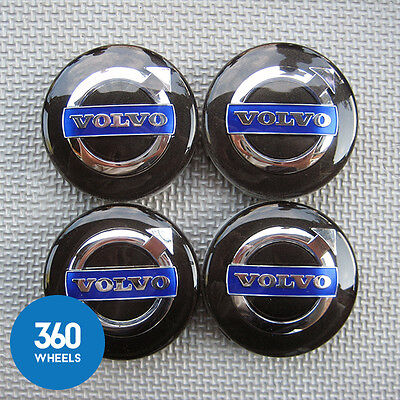 Genuine Volvo Gloss Black Alloy Wheel Centre Cap Set 31373765 31373763