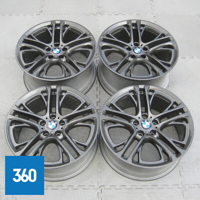 Genuine BMW 20" X3 X4 310 M Sport Double Spoke Ferric Grey Alloy Wheel Set F25 F26