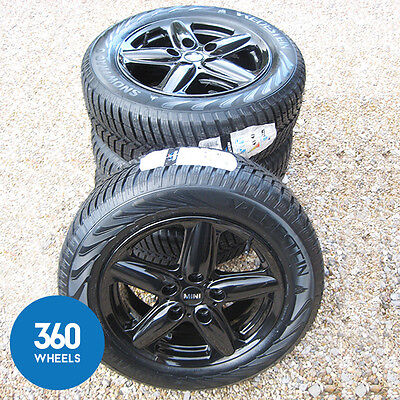 Genuine MINI Countryman Paceman 16" 5 Star Spoke 124 Black Alloy Wheel Winter Tyres Package 36109803720
