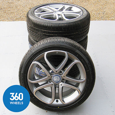 Genuine Mercedes Benz 17" A B CLA Class 5 Twin Spoke Alloy Wheels Goodyear M0 Tyres Cla A2464010302