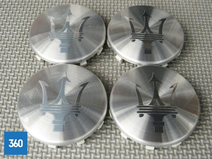 Genuine Maserati Centre Cap Polished Silver with Chrome Polished Trident Logo  670018262