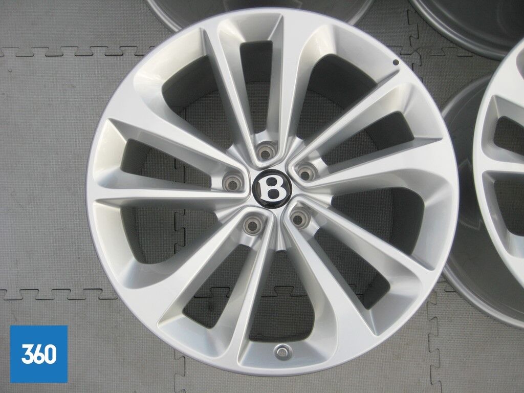 Genuine Bentley Bentayga 21" 5 Twin Spoke Silver Alloy Wheels Set 36A601025C