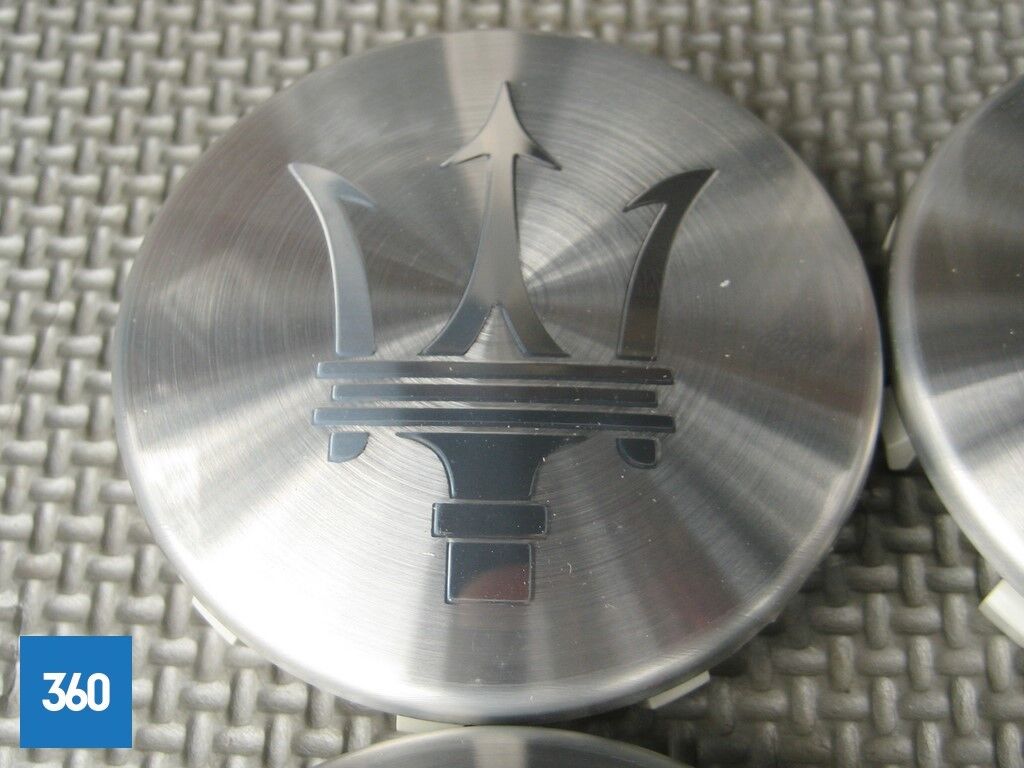 Genuine Maserati Centre Cap Polished Silver with Chrome Polished Trident Logo  670018262