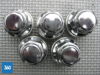 5 x Genuine Lexus Toyota Mitsubishi Peugeot Chrome Alloy Wheel Nut 9094201033