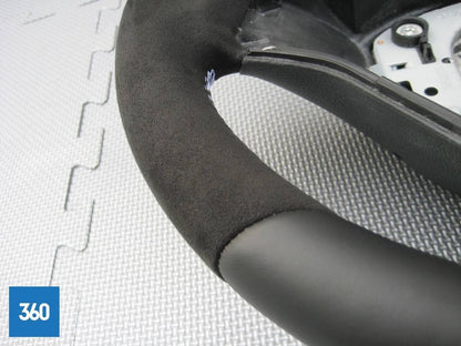 Genuine BMW E90 E91 E92 3 M3 GTS Alcantara White Stitching Steering Wheel