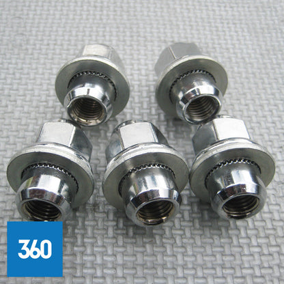 5 x Genuine Lexus Toyota Mitsubishi Peugeot Chrome Alloy Wheel Nut 9094201033
