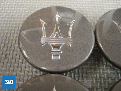 Genuine Maserati Centre Cap Gloss Grey Wheel with Chrome Trident Logo 82330903