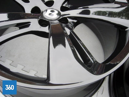 Genuine Bentley Speed 21" Directional Black Alloy Wheel Set 3W0601025FS 3W0601025FT
