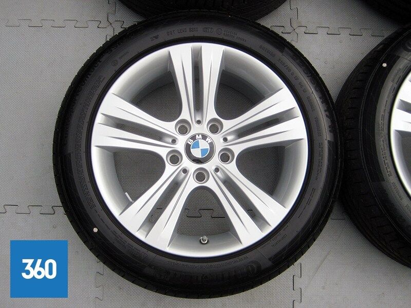 Genuine BMW 3 4 Series 17" 392 5 Double Spoke Alloy Wheels Set Continetal Tyres 36116796239