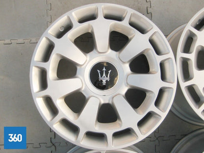 Genuine Maserati 20" Silver Crono Alloy Wheel Set 670011857 670011858