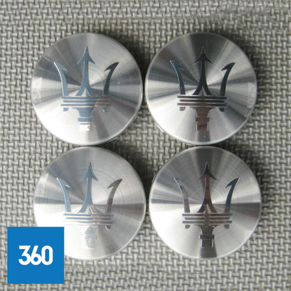 Genuine Maserati Centre Cap Polished Silver with Chrome Polished Trident Logo  670018262
