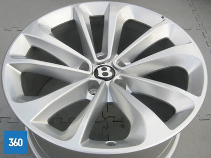 Genuine Bentley Bentayga 21" Silver 5 Twin Spoke Alloy Wheel 36A601025C