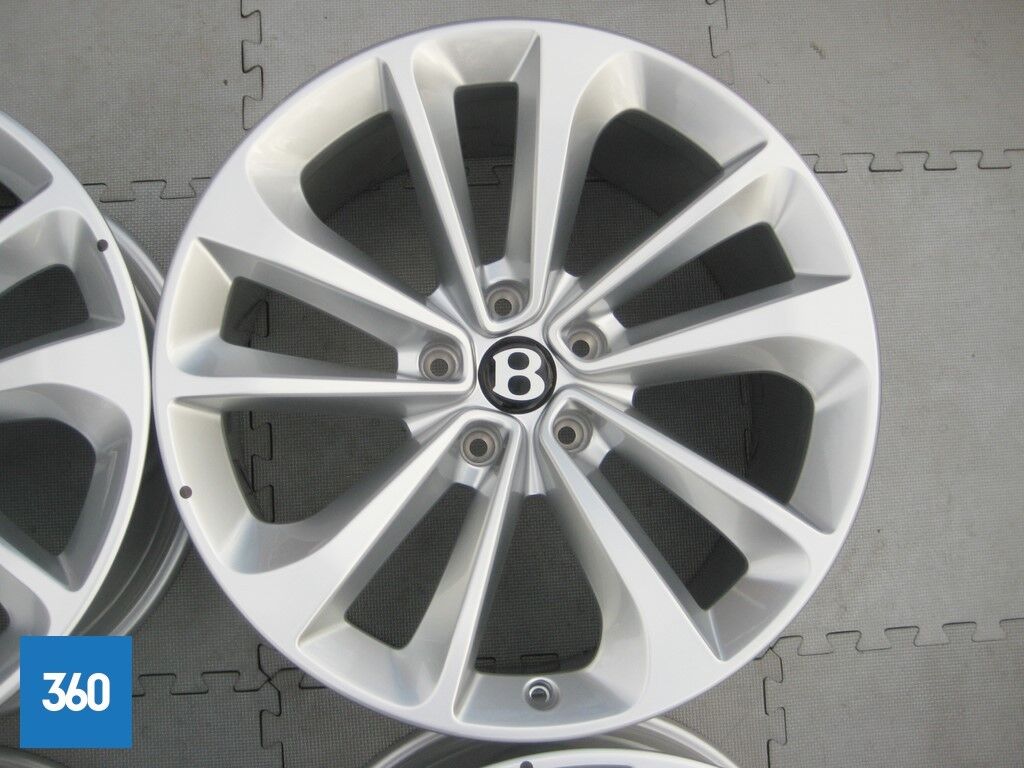 Genuine Bentley Bentayga 21" 5 Twin Spoke Silver Alloy Wheels Set 36A601025C