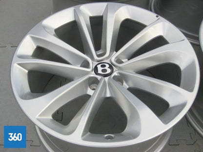 Genuine Bentley Bentayga 21" 5 Twin Spoke Silver Alloy Wheels Set 36A601025C