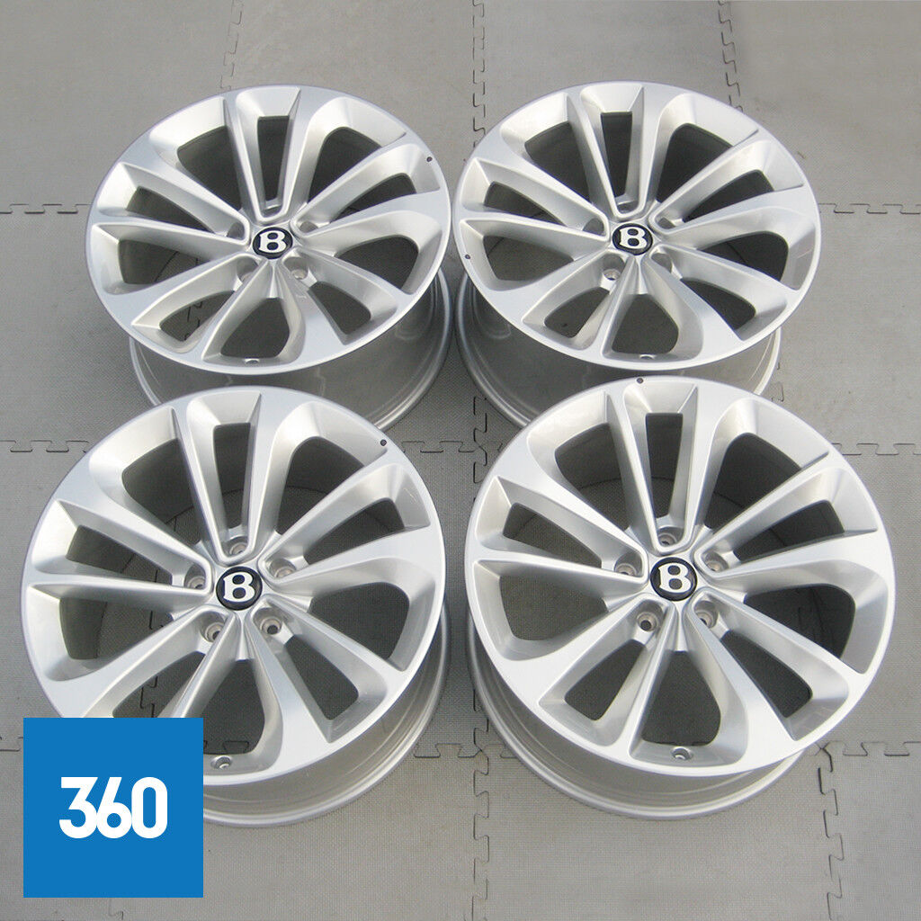 Genuine Bentley Bentayga 21" 5 Twin Spoke Silver Alloy Wheels Set 36A601025C