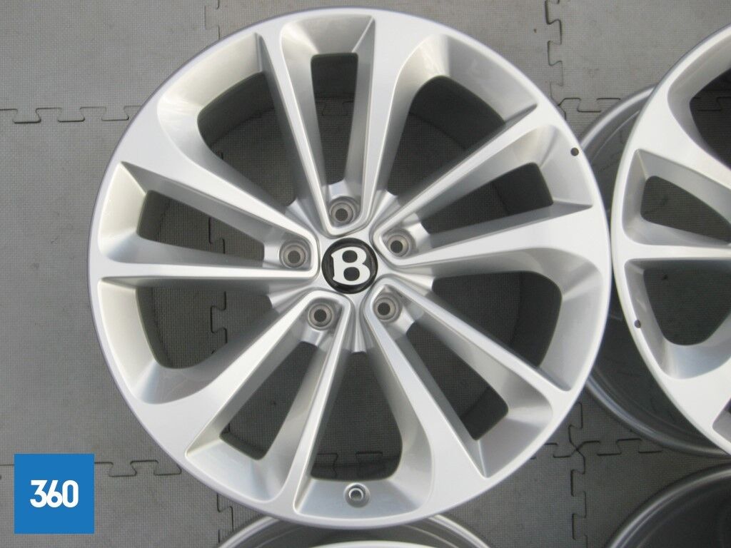 Genuine Bentley Bentayga 21" 5 Twin Spoke Silver Alloy Wheels Set 36A601025C