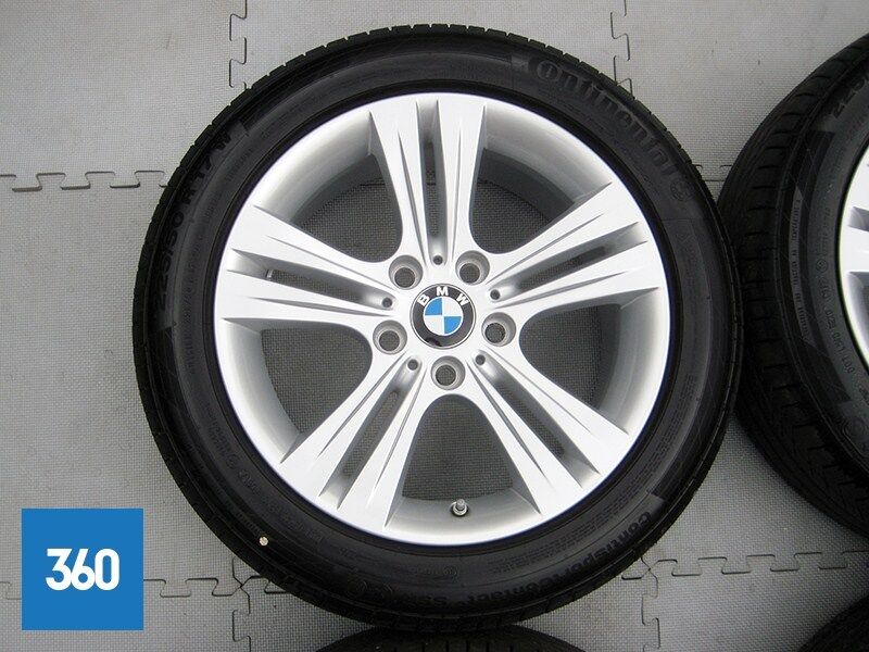 Genuine BMW 3 4 Series 17" 392 5 Double Spoke Alloy Wheels Set Continetal Tyres 36116796239