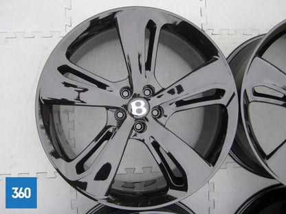 Genuine Bentley Speed 21" Directional Black Alloy Wheel Set 3W0601025FS 3W0601025FT