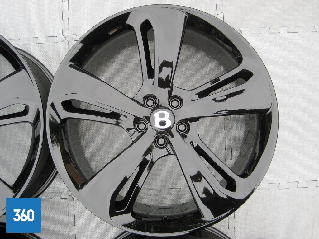 Genuine Bentley Speed 21" Directional Black Alloy Wheel Set 3W0601025FS 3W0601025FT