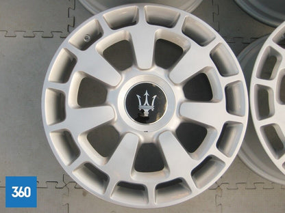 Genuine Maserati 20" Silver Crono Alloy Wheel Set 670011857 670011858