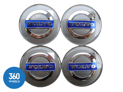 Genuine Volvo Gloss Iron Grey Alloy Wheel Centre Cap Set 31400452 30748052