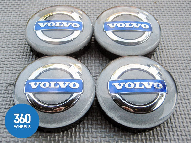 Genuine Volvo Gloss Iron Grey Alloy Wheel Centre Cap Set 31400452 30748052