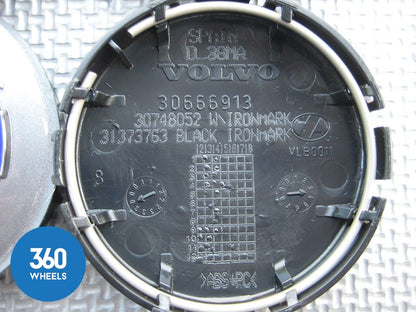 Genuine Volvo Gloss Iron Grey Alloy Wheel Centre Cap Set 31400452 30748052