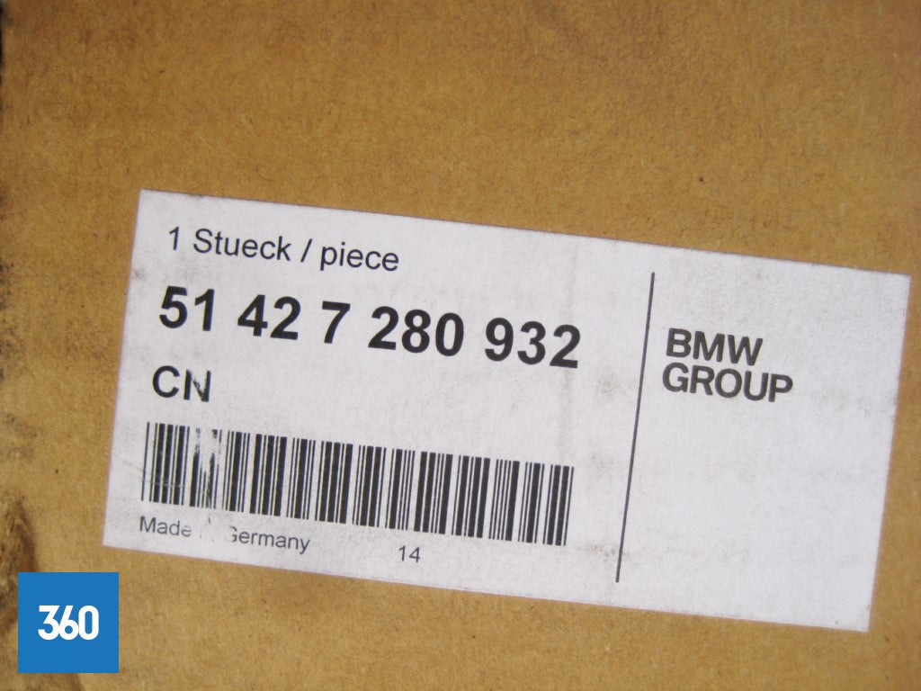 Genuine BMW 3 Series F30 F31 RH OS Interior Rear Door Card Lining Anthracite 51427280932