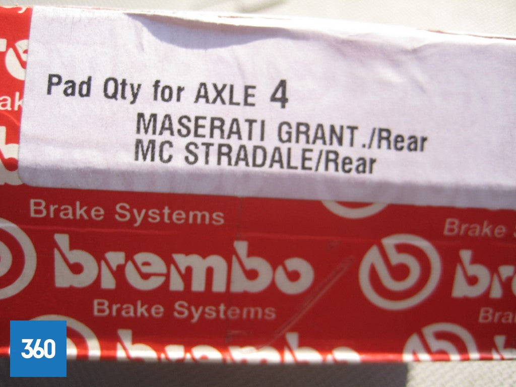 Genuine Maserati Granturismo MC Stradale Rear Brake Pad Kit 980145360 980145405