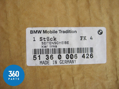 Genuine BMW 3 Series E30 Coupe Side Door Window Glass Left NS 51360006426
