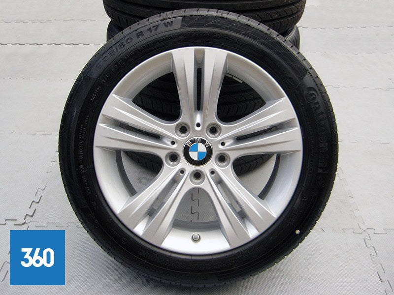 Genuine BMW 3 4 Series 17" 392 5 Double Spoke Alloy Wheels Set Continetal Tyres 36116796239