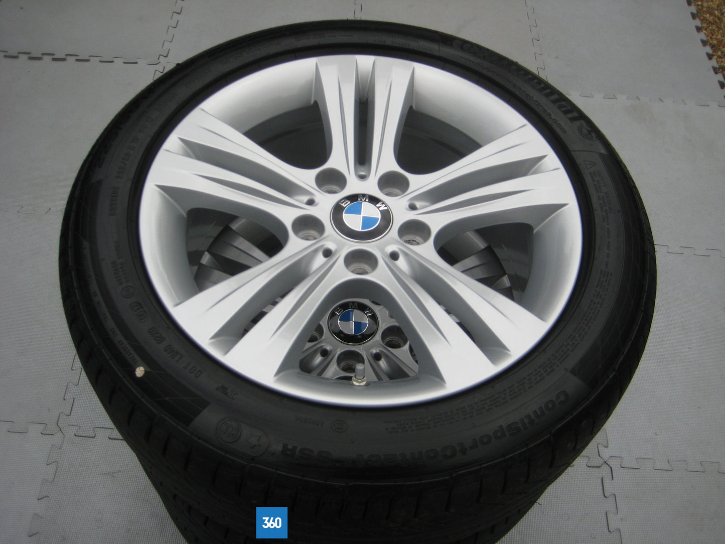 Genuine BMW 3 4 Series 17" 392 5 Double Spoke Alloy Wheels Set Continetal Tyres 36116796239