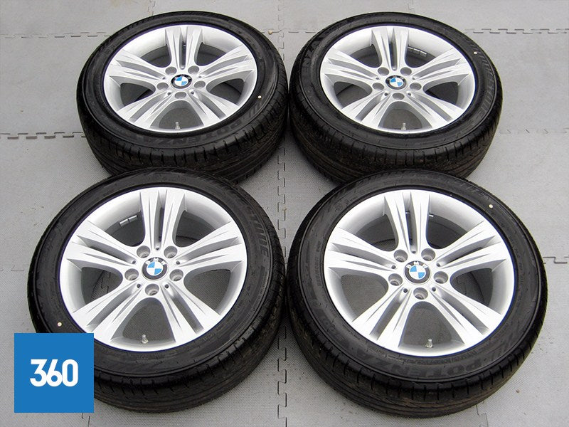 Genuine BMW 3 4 Series 17" 392 5 Double Spoke Alloy Wheels Set Bridgestone Tyres 36116796239