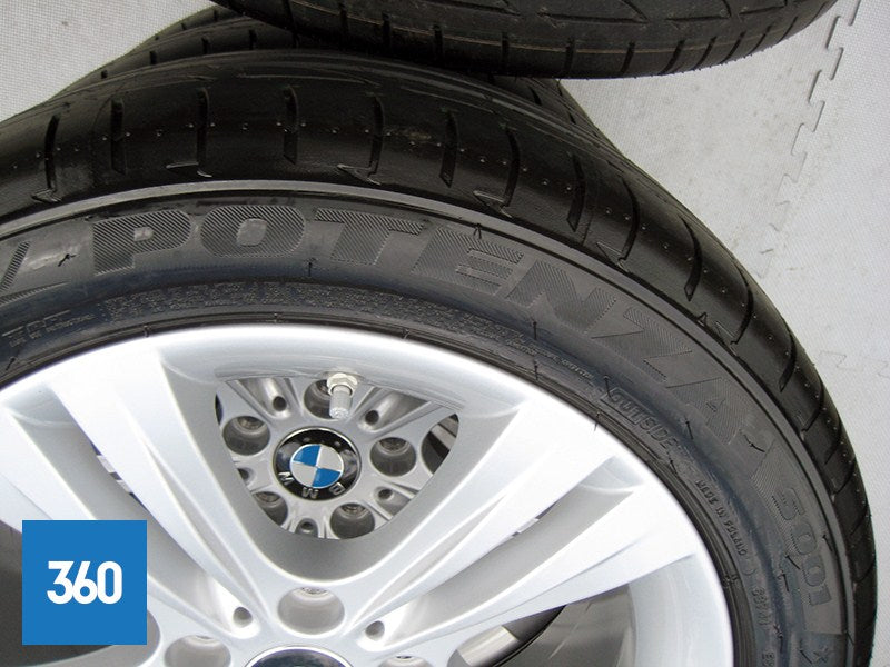 Genuine BMW 3 4 Series 17" 392 5 Double Spoke Alloy Wheels Set Bridgestone Tyres 36116796239