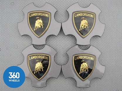 Genuine Lamborghini Grey Centre Caps Gallardo Wheel Badges 400601147D