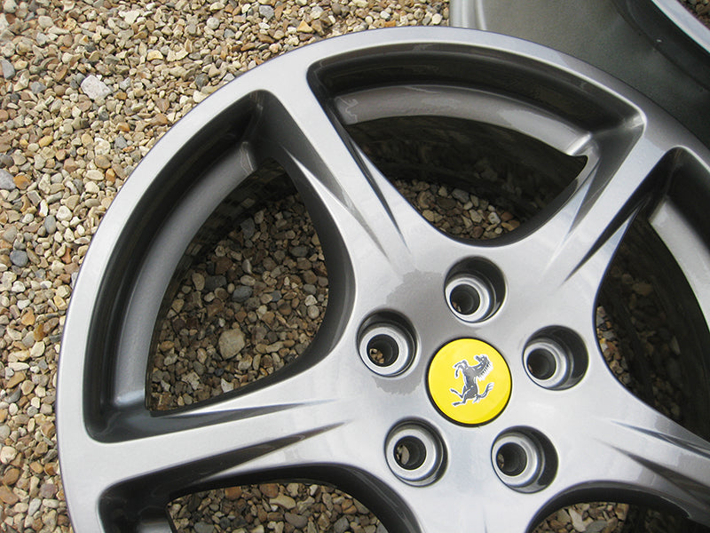 Genuine Ferrari 612 Scaglietti 18" / 19" 5 Spoke Grey Gunmetal Alloy Wheel Set
