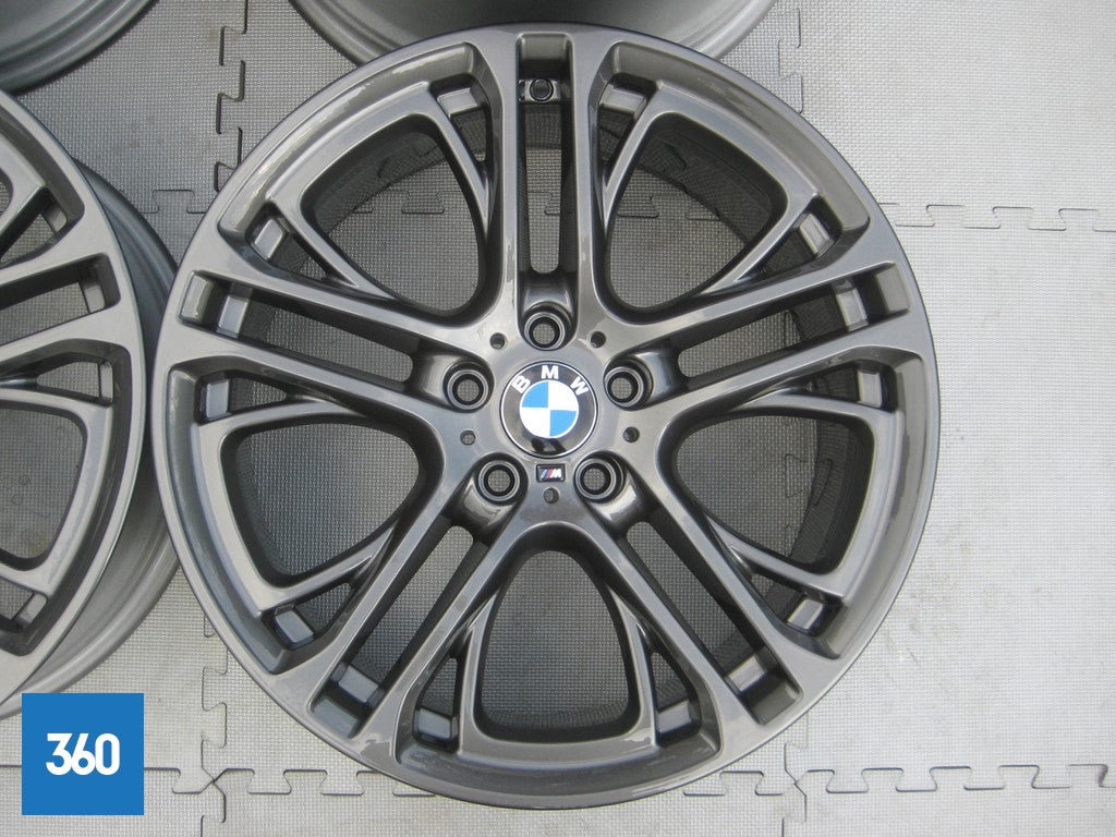 Genuine BMW 20" X3 X4 310 M Sport Double Spoke Ferric Grey Alloy Wheel Set F25 F26