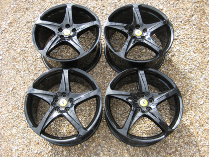 Genuine Ferrari FF 20" 5 Twist Spoke Black Alloy Wheels 260697 274882 273270
