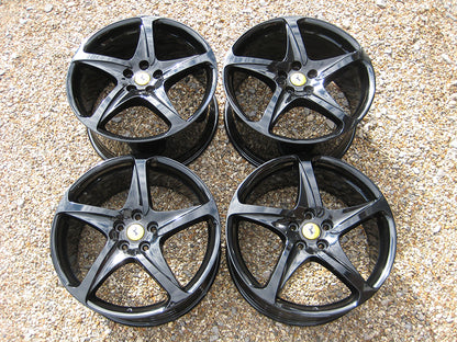 Genuine Ferrari FF 20" 5 Twist Spoke Black Alloy Wheels 260697 274882 273270