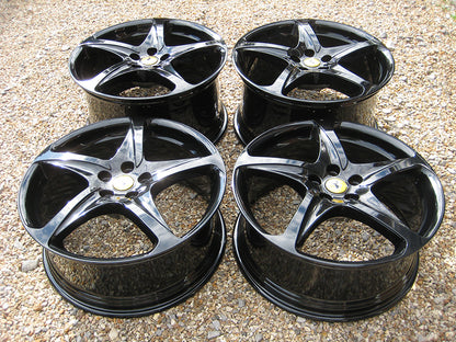 Genuine Ferrari FF 20" 5 Twist Spoke Black Alloy Wheels 260697 274882 273270