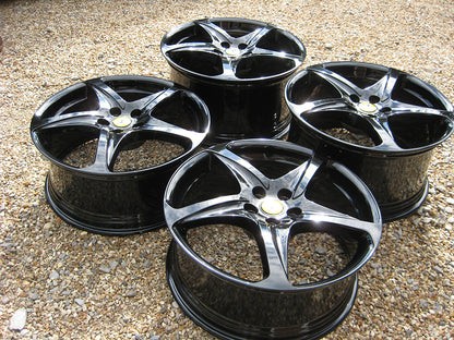 Genuine Ferrari FF 20" 5 Twist Spoke Black Alloy Wheels 260697 274882 273270