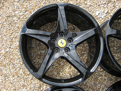 Genuine Ferrari FF 20" 5 Twist Spoke Black Alloy Wheels 260697 274882 273270