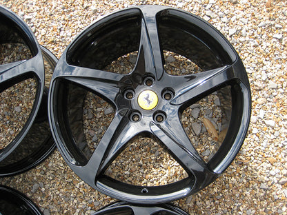 Genuine Ferrari FF 20" 5 Twist Spoke Black Alloy Wheels 260697 274882 273270