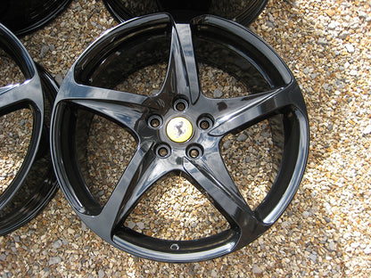 Genuine Ferrari FF 20" 5 Twist Spoke Black Alloy Wheels 260697 274882 273270