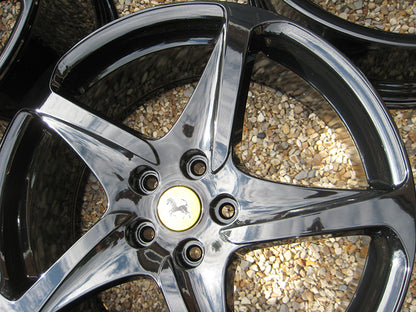 Genuine Ferrari FF 20" 5 Twist Spoke Black Alloy Wheels 260697 274882 273270