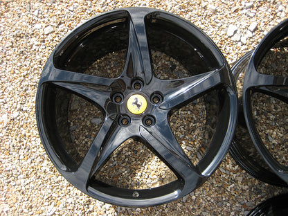 Genuine Ferrari FF 20" 5 Twist Spoke Black Alloy Wheels 260697 274882 273270